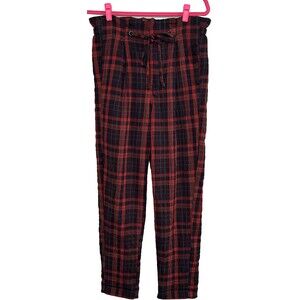 Free People Womens Here & There Trousers Pants Size 4 Plaid Goth Punk Academia